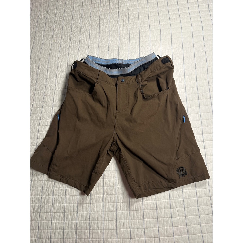 Novara Womens Brown Mountain Biking Shorts with Padded Liner Size S RN 37249‎